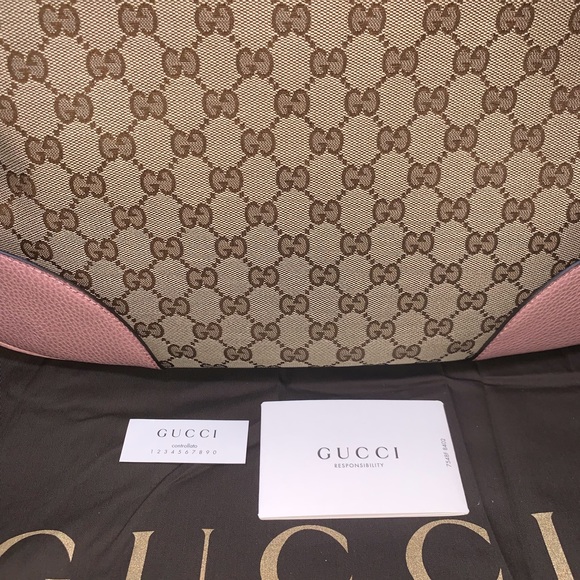 Gucci Original GG Logo Canvas/Leather Hobo Bag - Picture 8 of 8